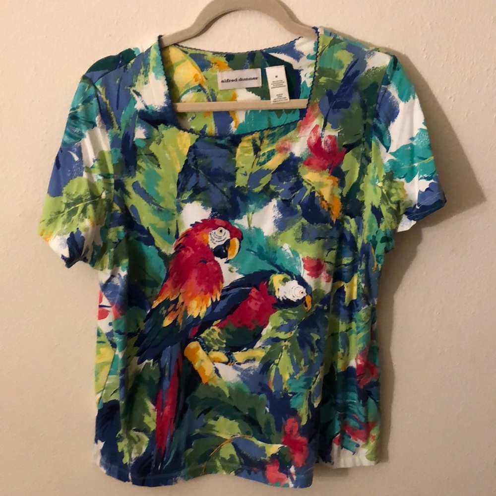 Alfred Dunner Alfred Dunner Parrot Knit Top Size M